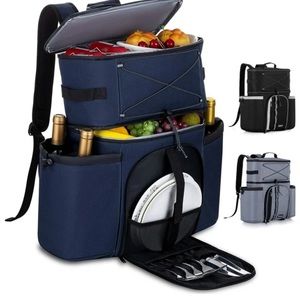 Elviros insulated picnic/beer can cooler backpack